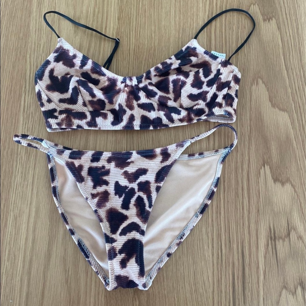 Topshop Ribbed Bikini Swimsuit Set - Picture 4 of 5